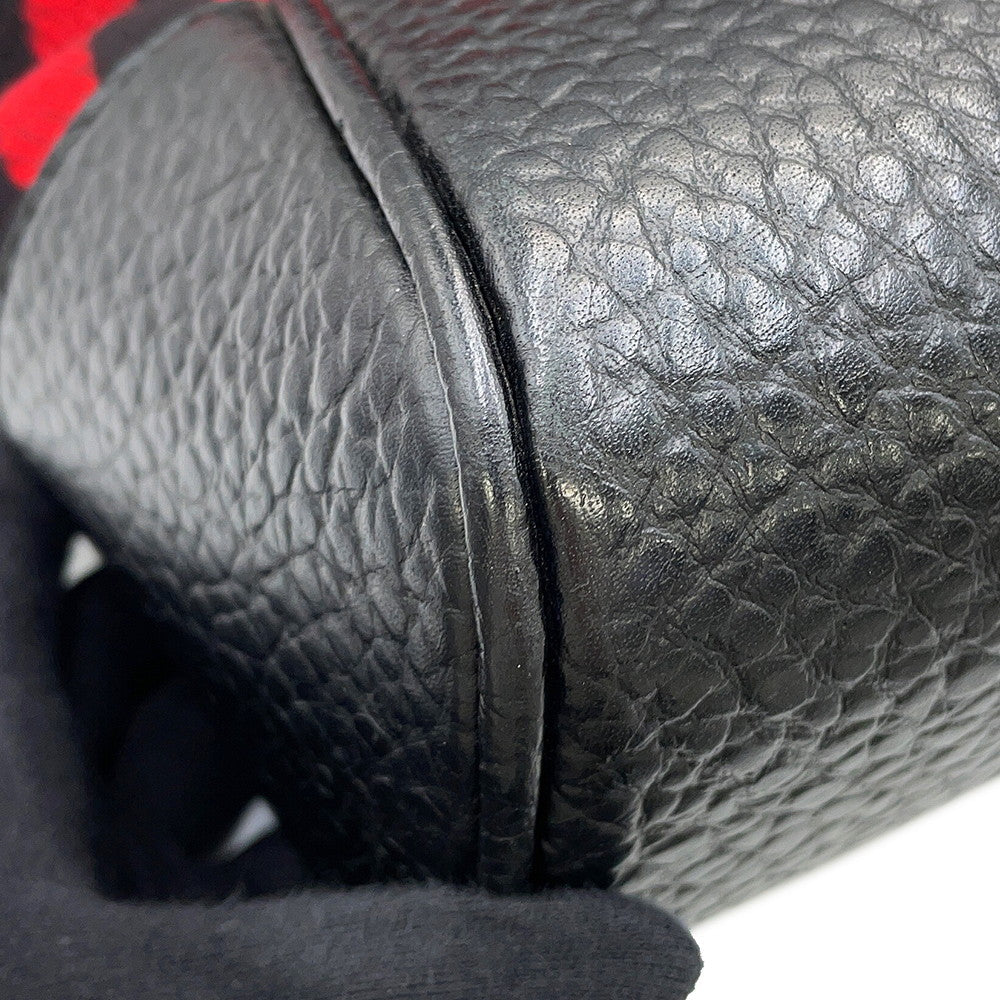 LOUIS VUITTON Cabas Vale Noir/RedM95241 Wool Leather