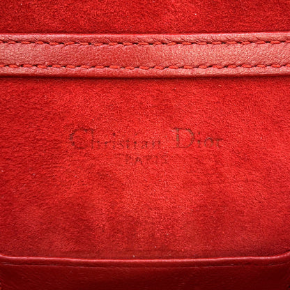 Dior Diorama Studded ChainShoulder Red Leather