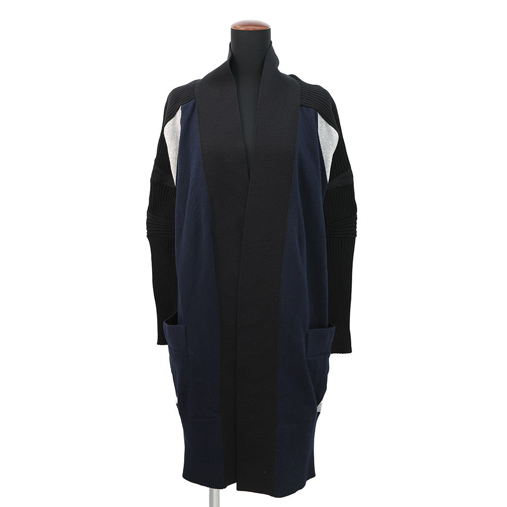 Sacai sacai cardigan Size 1 Navy/Black/Gray20-05038 Cotton55% Polyester45%
