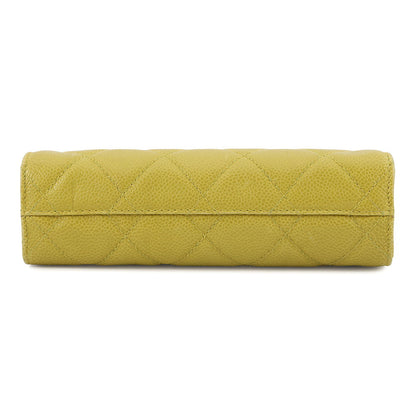 CHANEL Matelasse Waist Bag Light Green Caviar Leather