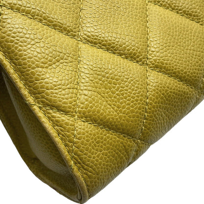 CHANEL Matelasse Waist Bag Light Green Caviar Leather