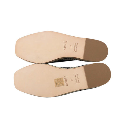 HERMES Guapa Espadrilles Chaine d'Ancre Navy Canvas Size 35