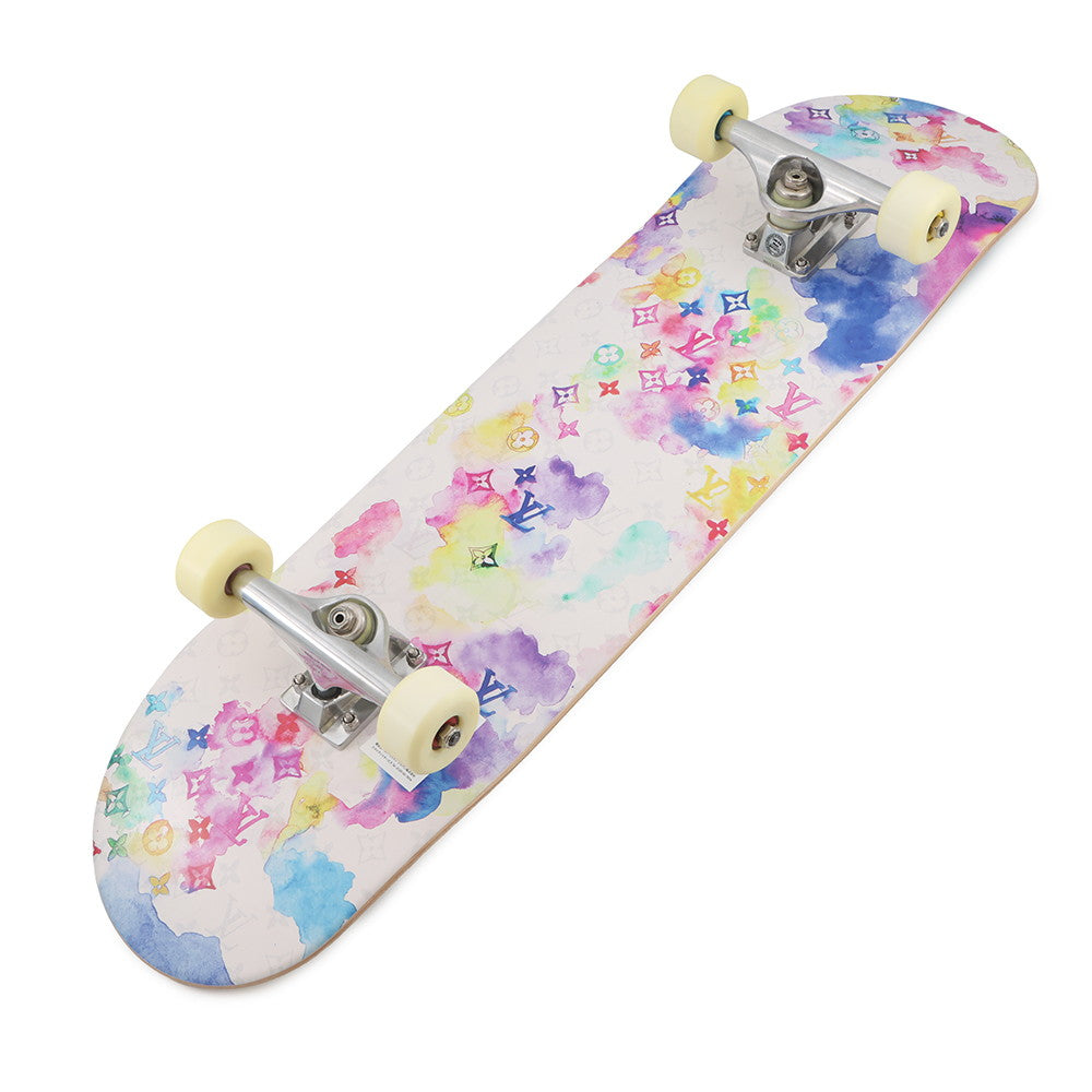 LOUIS VUITTON skateboard White/MulticolorGI0622 Wood Monogram Watercolor