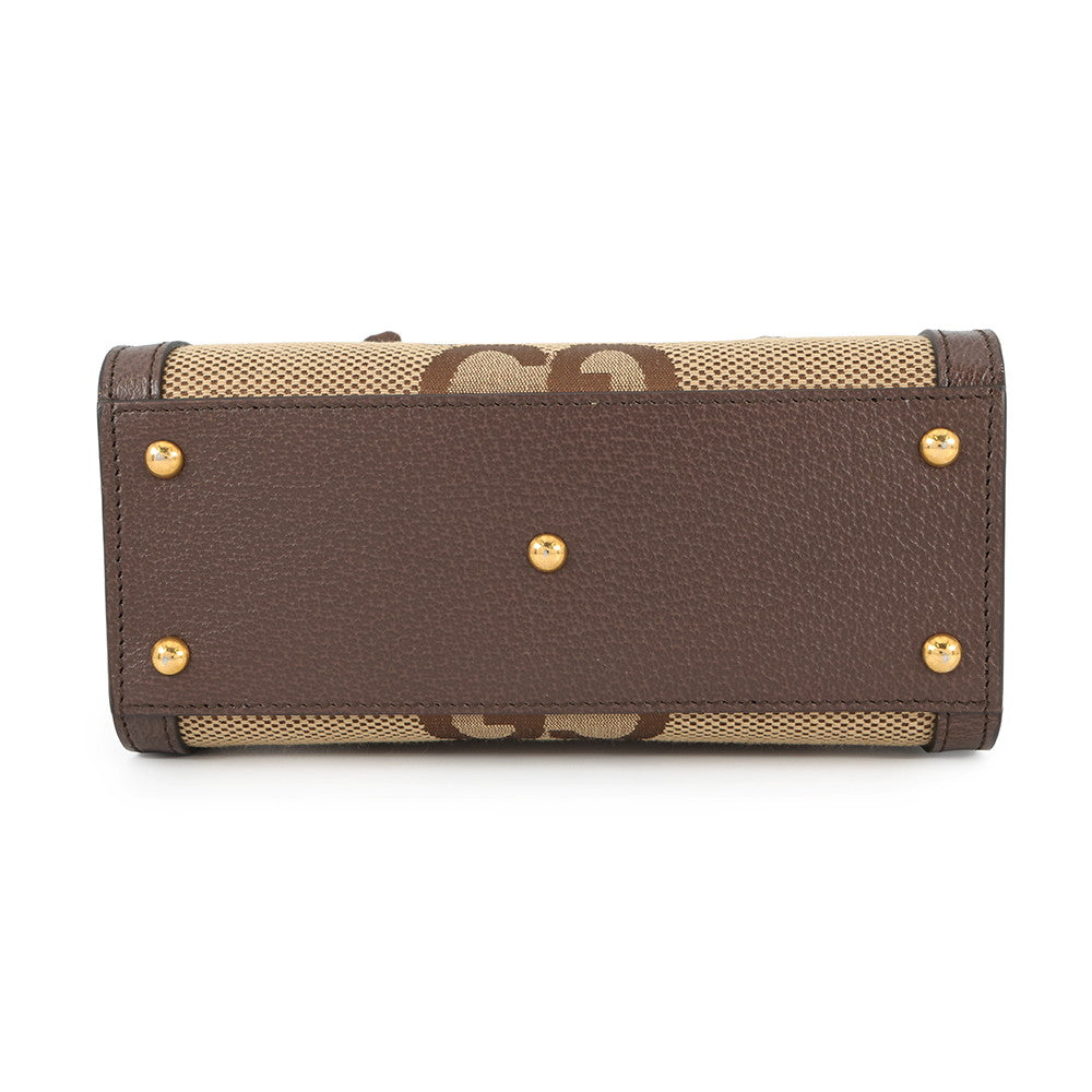 GUCCI Diana Jumbo GG 2-Way Bag Beige/Brown655661 GG Canvas Leather Size Mini