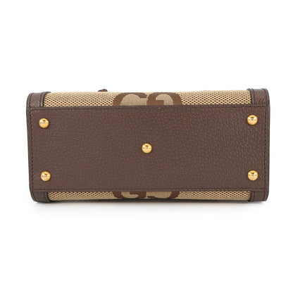 GUCCI Diana Jumbo GG 2-Way Bag Beige/Brown655661 GG Canvas Leather Size Mini