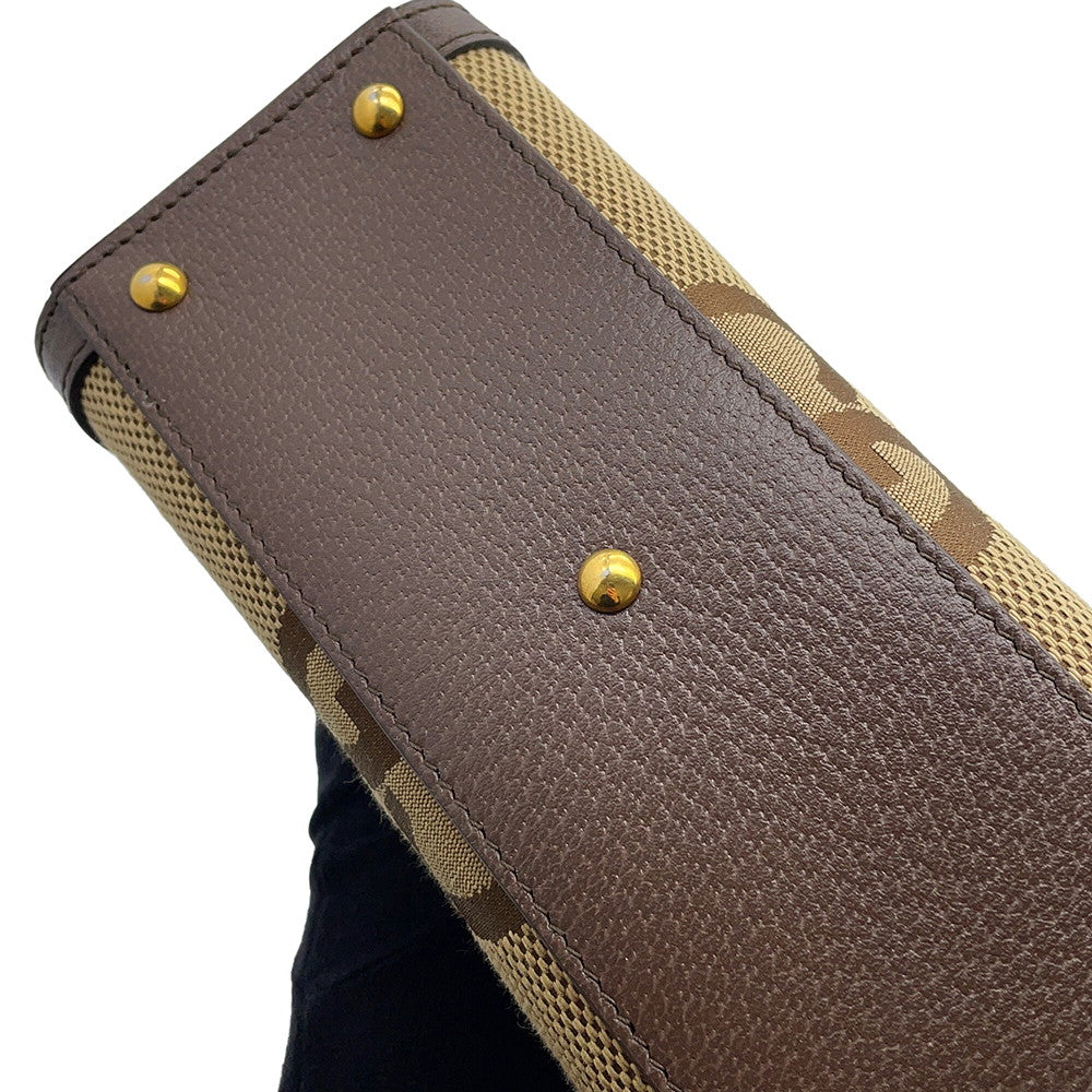 GUCCI Diana Jumbo GG 2-Way Bag Beige/Brown655661 GG Canvas Leather Size Mini