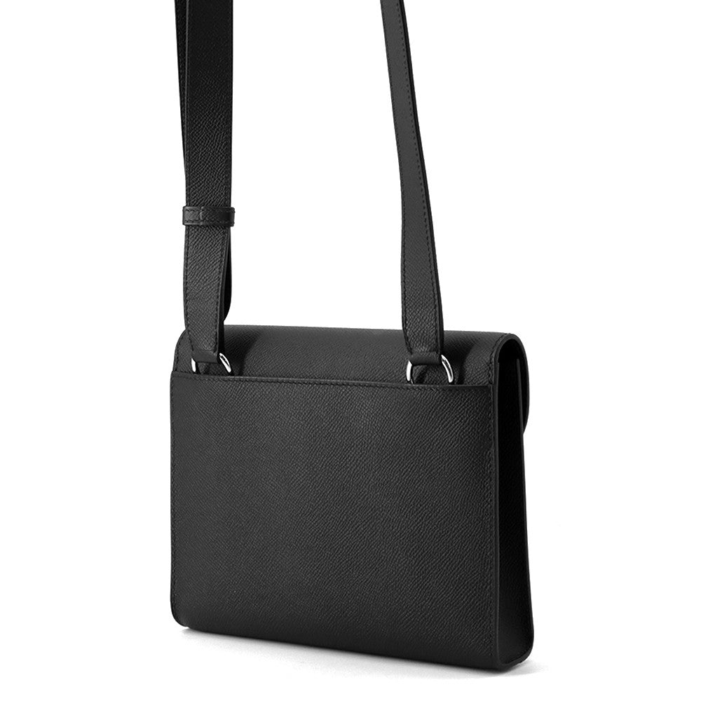 HERMES Sac A Depeches Black Epsom Size 21