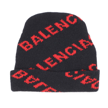BALENCIAGA Knit cap Navy/Red Wool 95% Polyester4% Polyamide1%