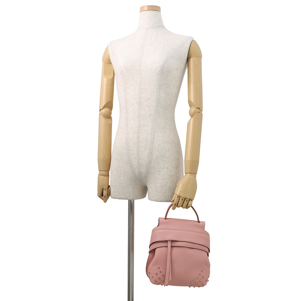 TOD’S Wave Backpack 3way Pink Leather Size Mini