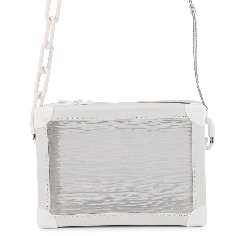 LOUIS VUITTON Soft Trunk Epi Plage Shoulder Bag White/TransparentM55602 PVC Leather