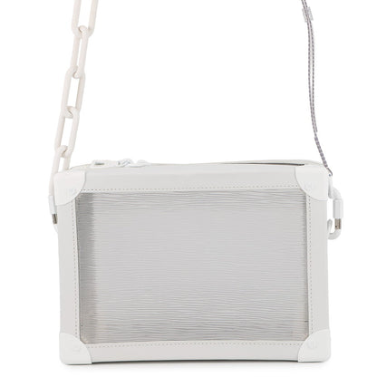 LOUIS VUITTON Soft Trunk Epi Plage Shoulder Bag White/TransparentM55602 PVC Leather