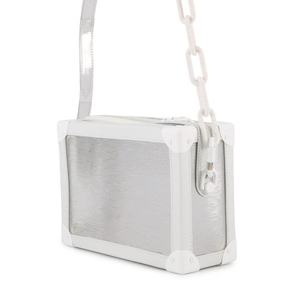 LOUIS VUITTON Soft Trunk Epi Plage Shoulder Bag White/TransparentM55602 PVC Leather