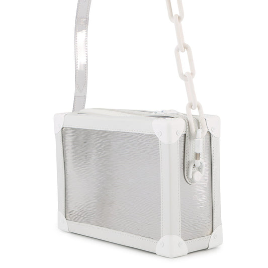LOUIS VUITTON Soft Trunk Epi Plage Shoulder Bag White/TransparentM55602 PVC Leather
