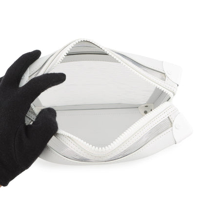 LOUIS VUITTON Soft Trunk Epi Plage Shoulder Bag White/TransparentM55602 PVC Leather