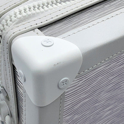 LOUIS VUITTON Soft Trunk Epi Plage Shoulder Bag White/TransparentM55602 PVC Leather
