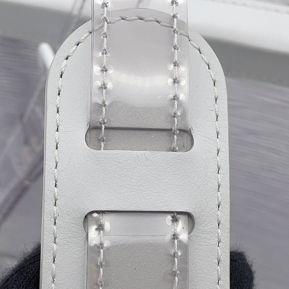 LOUIS VUITTON Soft Trunk Epi Plage Shoulder Bag White/TransparentM55602 PVC Leather