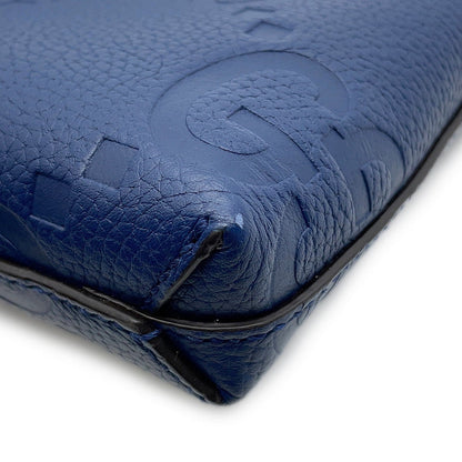 GUCCI jumbo GG messenger bag Navy761747 Leather Size Small