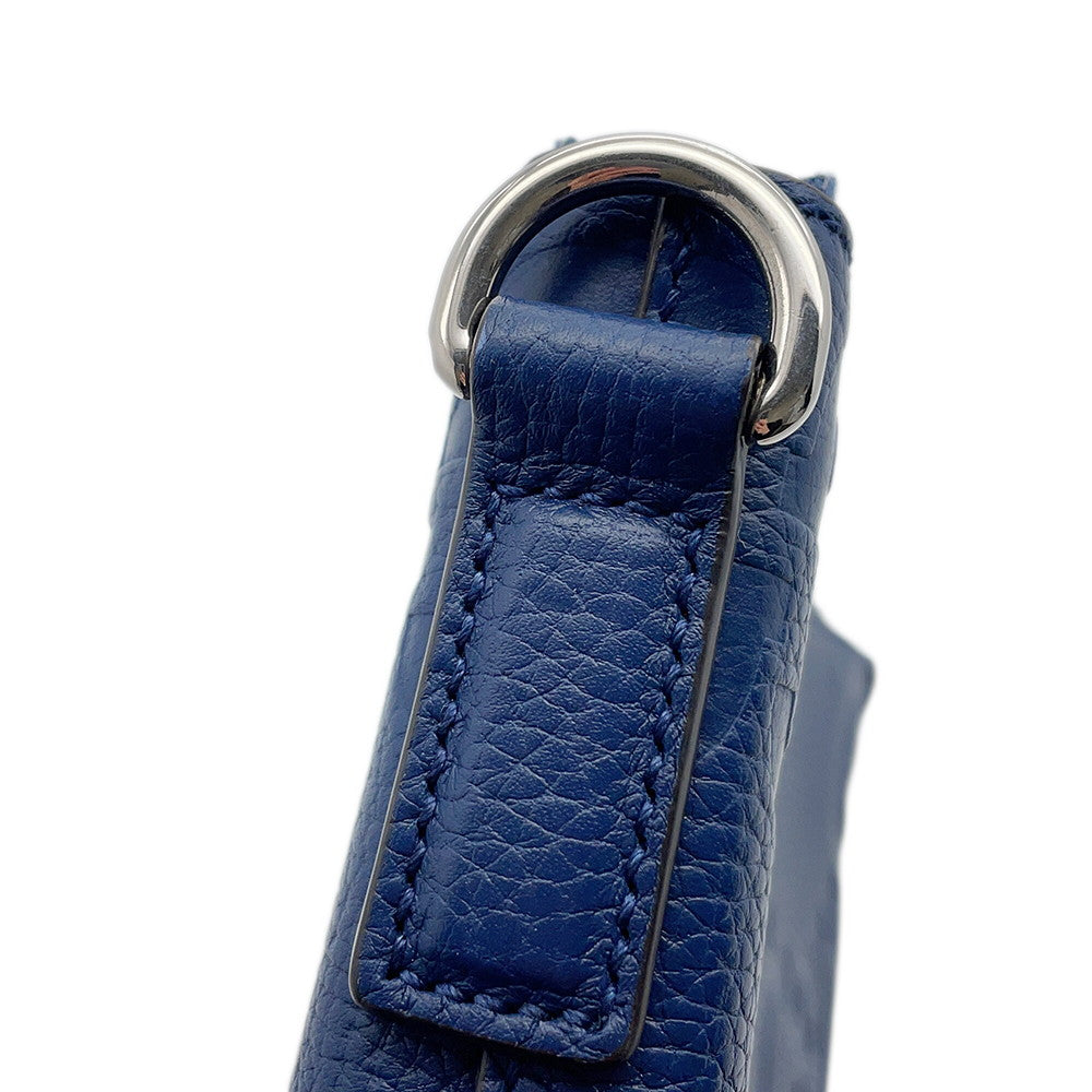 GUCCI jumbo GG messenger bag Navy761747 Leather Size Small