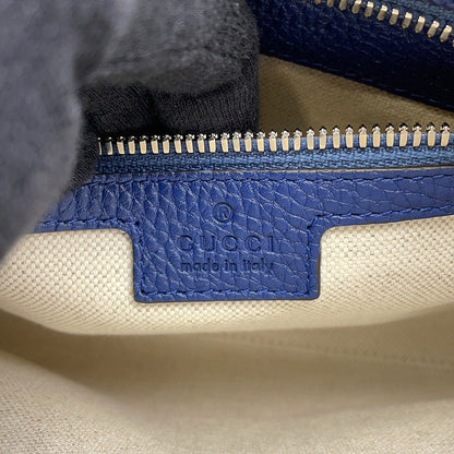 GUCCI jumbo GG messenger bag Navy761747 Leather Size Small