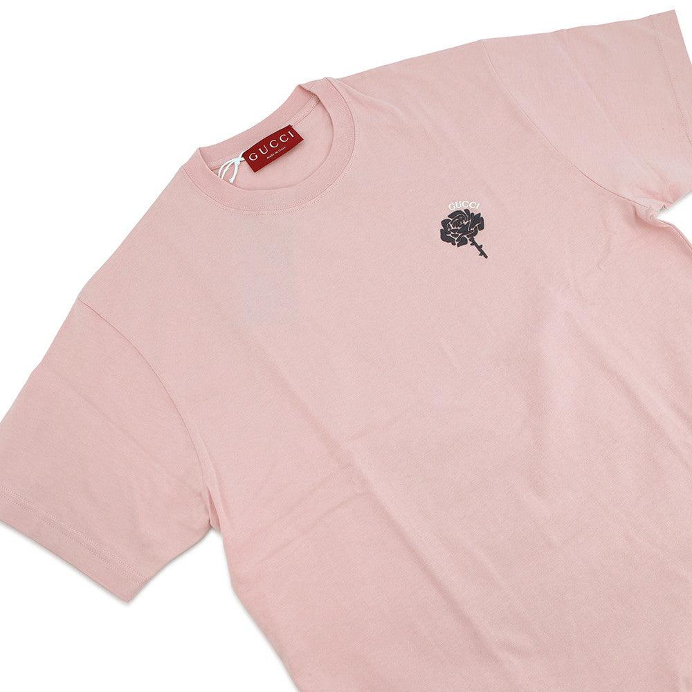 GUCCI Embroidery Cotton Jersy TShirt Size S Rose Pink796395 Cotton100%