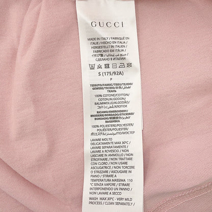 GUCCI Embroidery Cotton Jersy TShirt Size S Rose Pink796395 Cotton100%