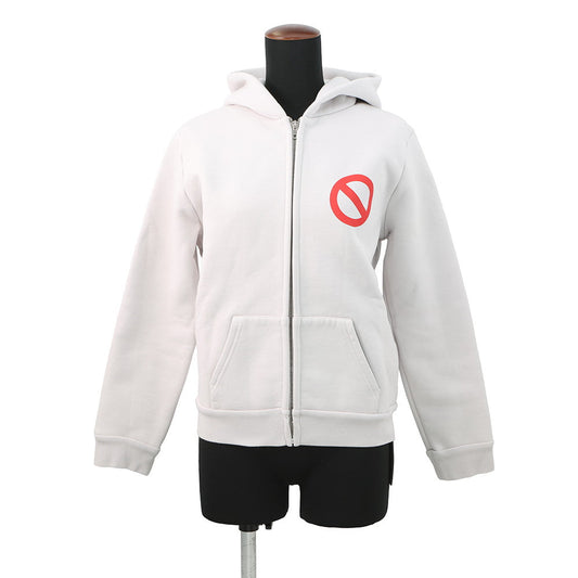 BALENCIAGA BFRND Small Zip-Up Hoodie Size L Light Gray788243 Cotton98% Polyurethane2%