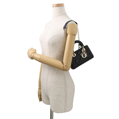 Dior Lady D-Joy Cannage 3-way Bag BlackS0910ONGE Lambskin Size micro