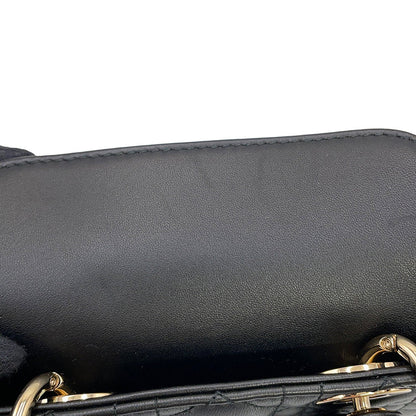 Dior Lady D-Joy Cannage 3-way Bag BlackS0910ONGE Lambskin Size micro