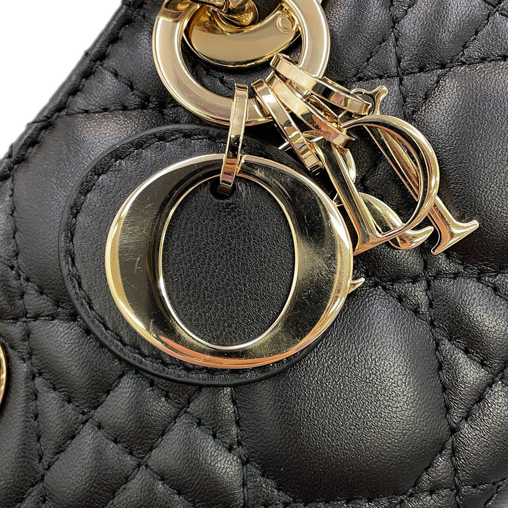 Dior Lady D-Joy Cannage 3-way Bag BlackS0910ONGE Lambskin Size micro