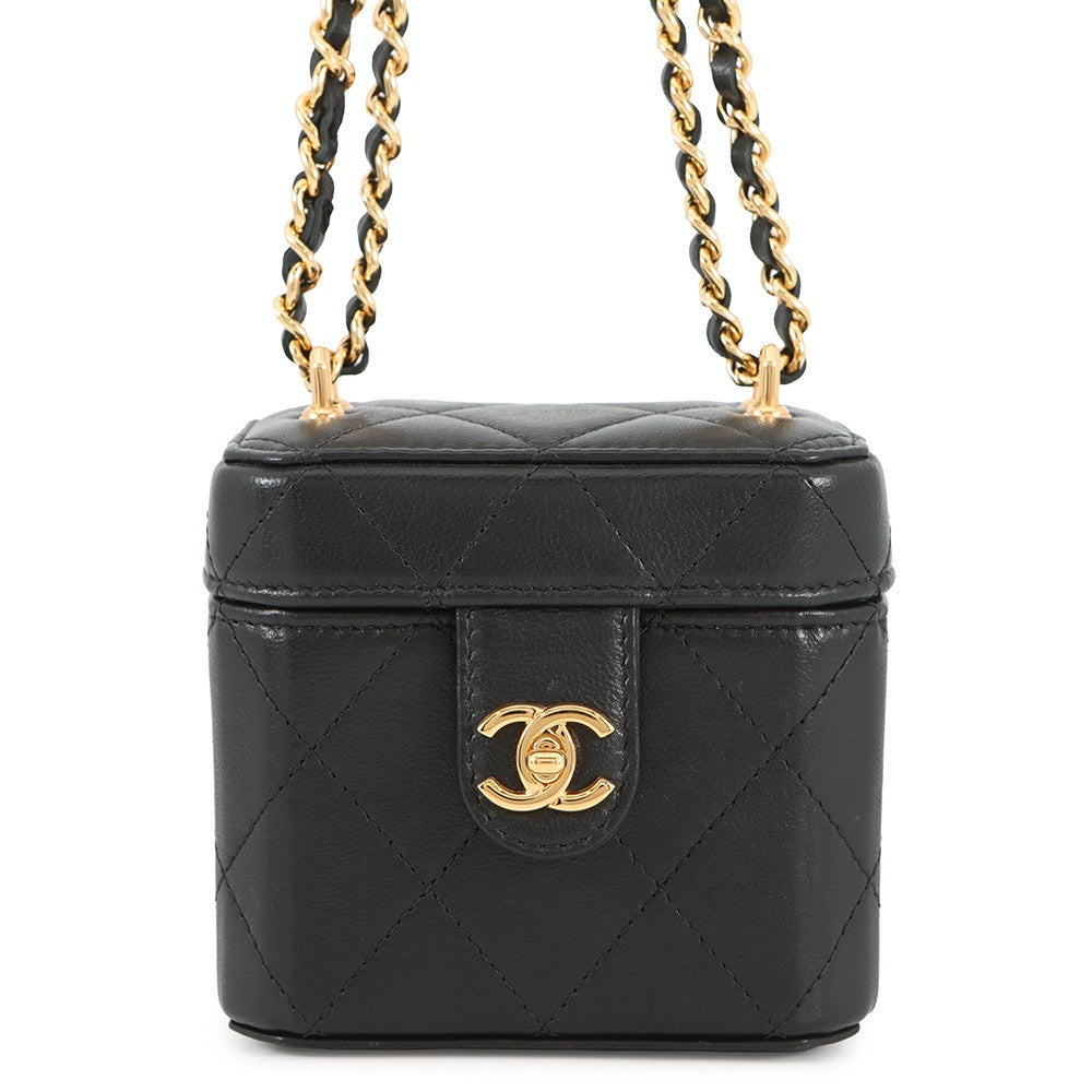 CHANEL Vanity ChainShoulder Bag BlackAP3459 Lambskin