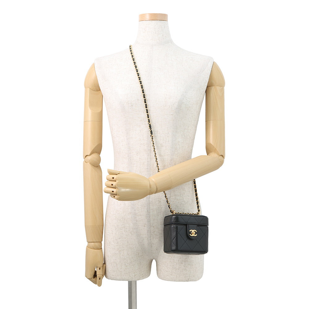 CHANEL Vanity ChainShoulder Bag BlackAP3459 Lambskin