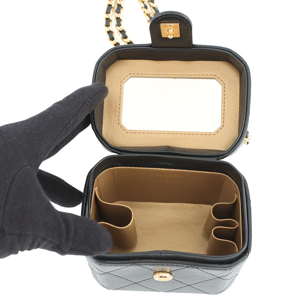 CHANEL Vanity ChainShoulder Bag BlackAP3459 Lambskin