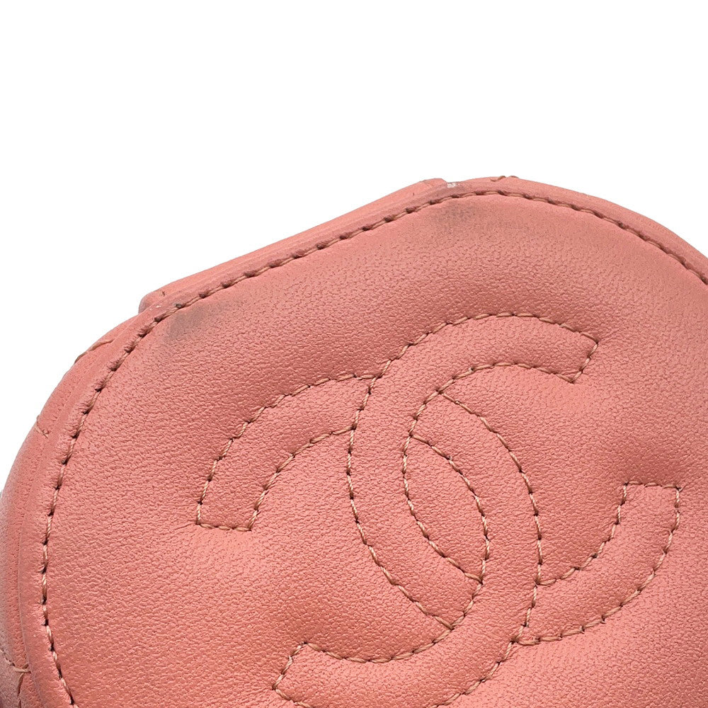 CHANEL Vanity Top Handle ChainShoulder Bag Pink Lambskin Size Mini