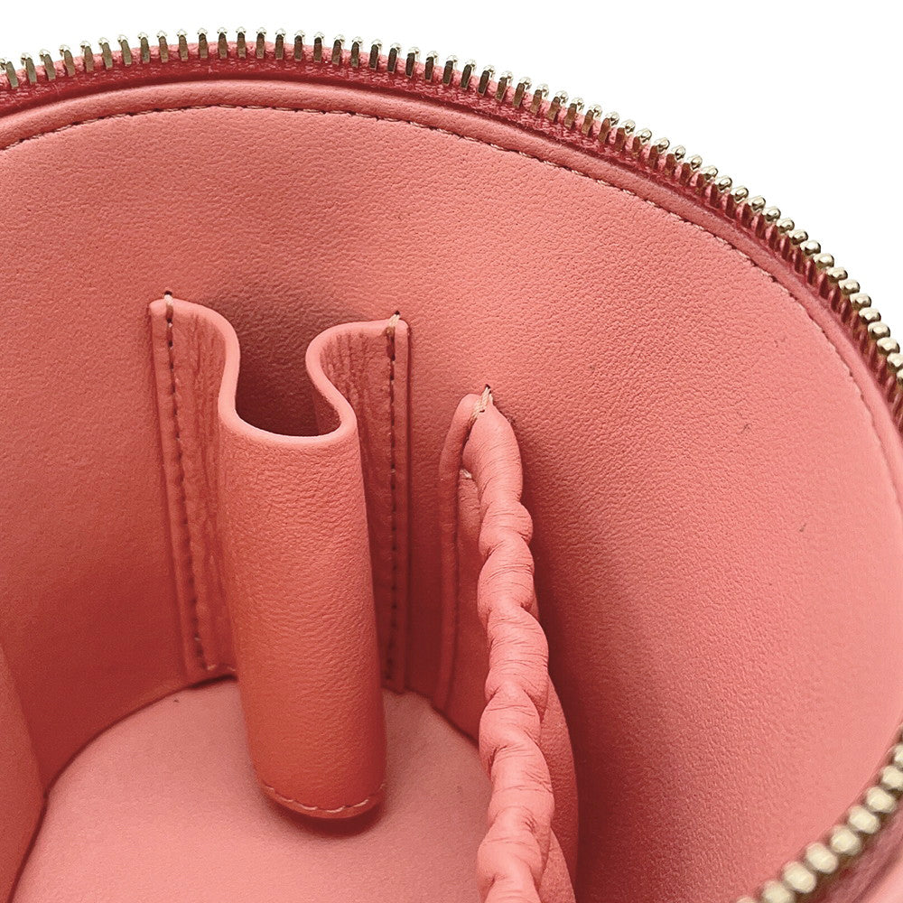 CHANEL Vanity Top Handle ChainShoulder Bag Pink Lambskin Size Mini