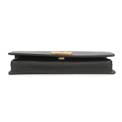Valentino Garavani V Logo Signature Chain Wallet Black7W0P0W42SNP Calf Leather