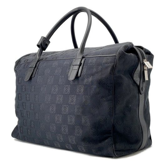LOEWE Anagram Boston Black Canvas Leather