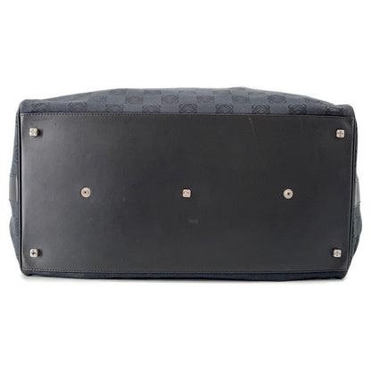 LOEWE Anagram Boston Black Canvas Leather