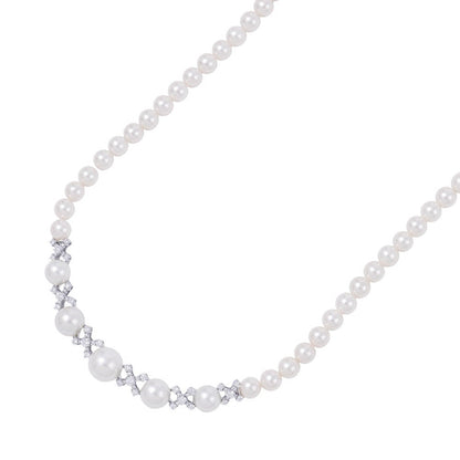 TASAKI PearlxDiamond Necklace 18K White Gold