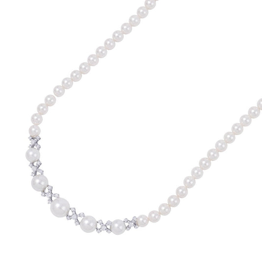 TASAKI PearlxDiamond Necklace 18K White Gold