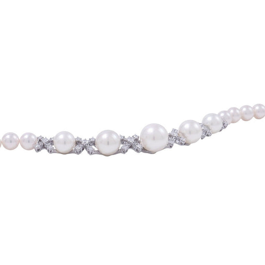TASAKI PearlxDiamond Necklace 18K White Gold