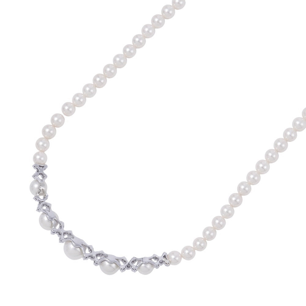 TASAKI PearlxDiamond Necklace 18K White Gold