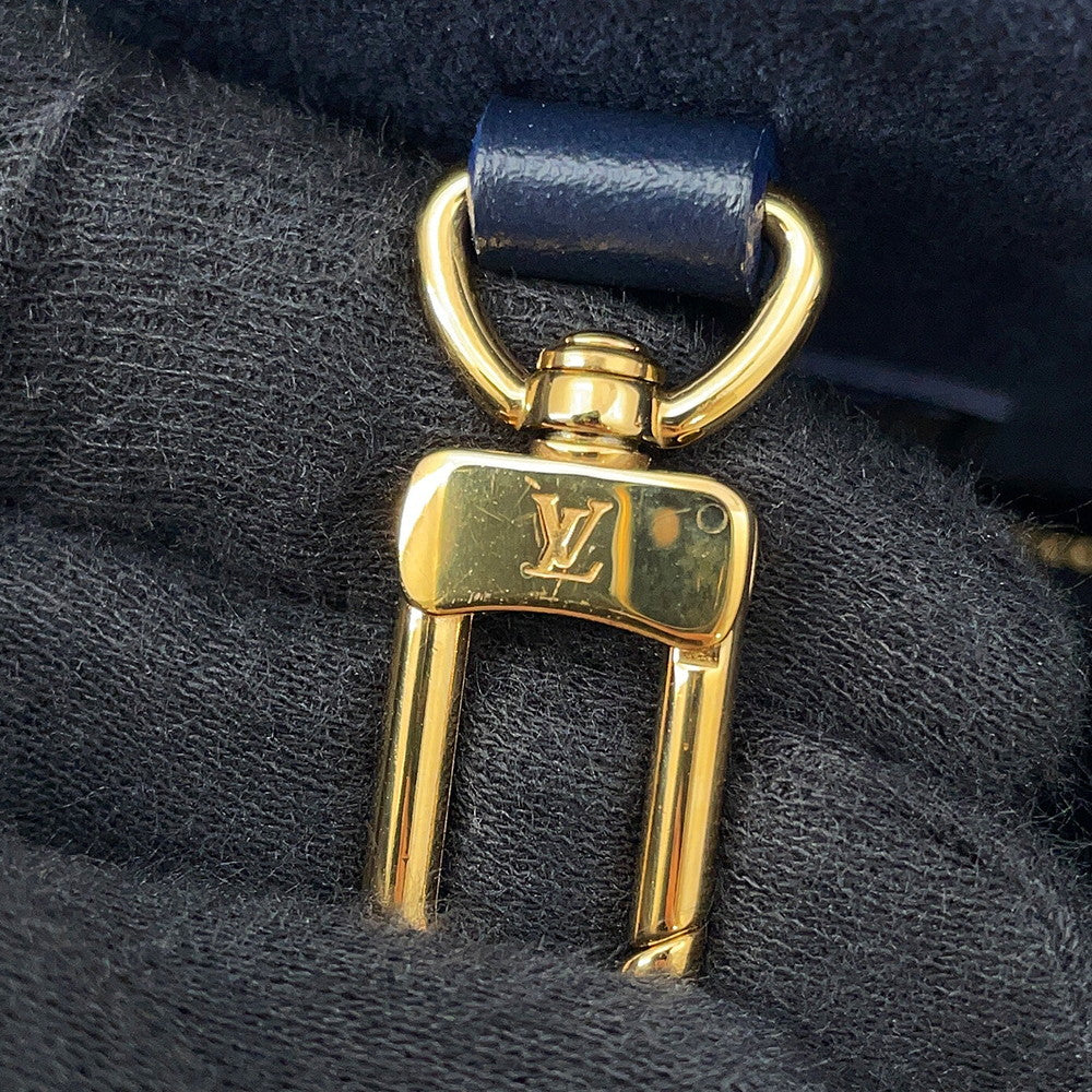 LOUIS VUITTON Onthego MM NavyM24834 Grained Calf Leather Sailor's Knot Nautical Size MM