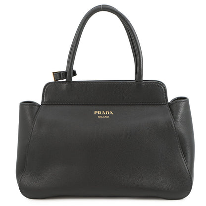 PRADA Handbag Black1BG533 Soft Grain Leather Size Medium