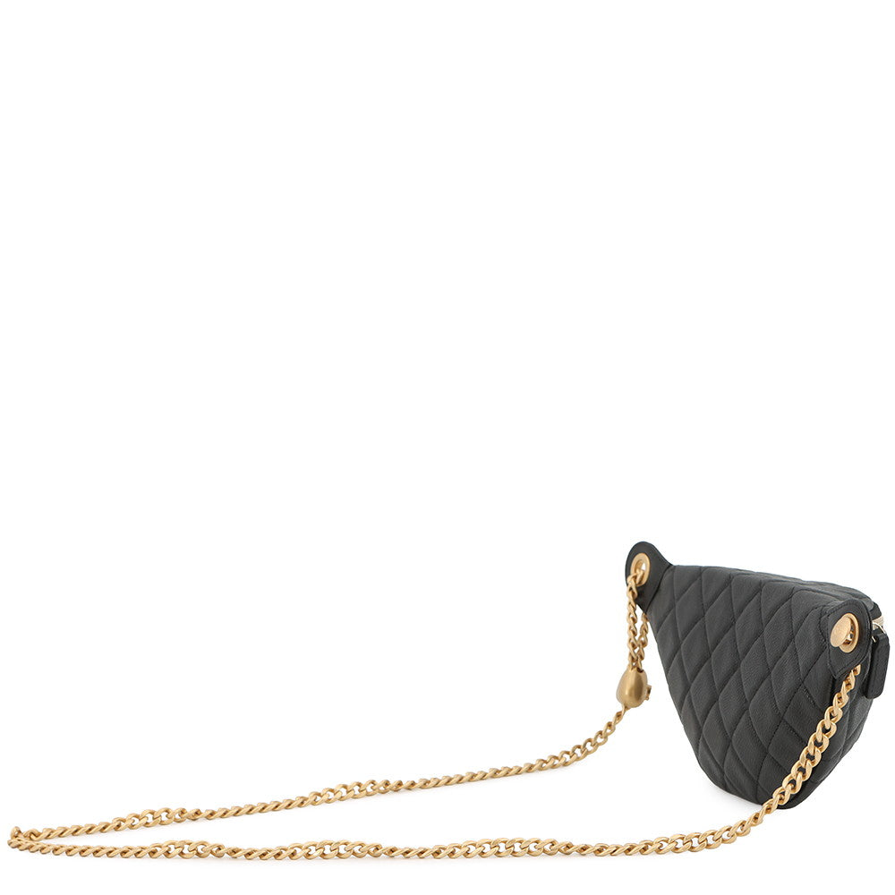 CHANEL Matelasse CC Logo Heart Chain Crossbody Bag BlackAP3761 Caviar Leather