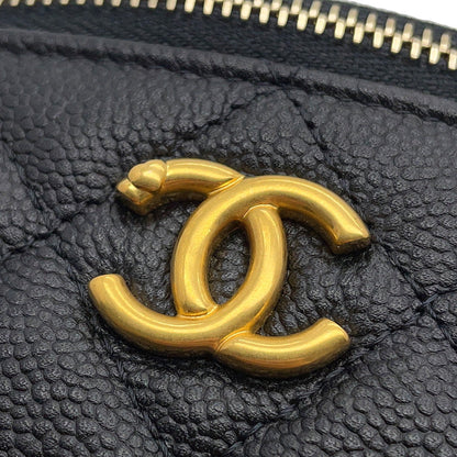 CHANEL Matelasse CC Logo Heart Chain Crossbody Bag BlackAP3761 Caviar Leather