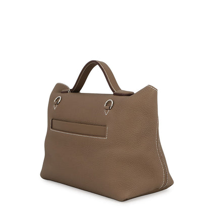 HERMES 24/24 Sac Van Quatre Etoupe Togo Leather Swift Leather Size 29
