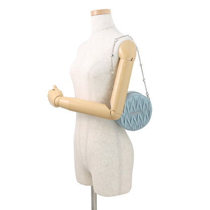 MIUMIU Materassee 2WAY Shoulder Bag Light Blue5BH191 Leather