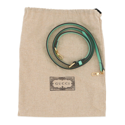 GUCCI Jumbo GG 2-Way Handbag Beige/Light Green671623 Canvas Leather