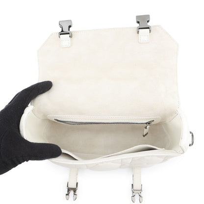 Dior Macrocannage Dior Camp Shoulder Bag WhiteM1243BNEY Leather Size Small