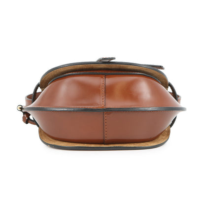 LOEWE Heart Motif Gate Dual Shoulder Bag Brown/White Leather Size Mini